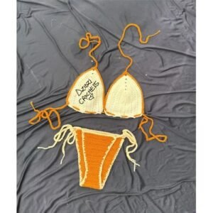Orange Handmade Crochet Bikini